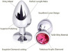 Plug Silver Metal Trainer Kit, adequado para iniciantes, 3 peas/set - Light Blue Heart Diamond Trainer Kit plug anais feminino grande
