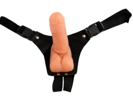 CINTA COM PR�TESE MACI�A COM ESCROTO 16,5 X 4CM - �XTASE 