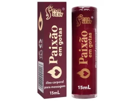 �leo de Massagem Corporal Hot Paix�o Em Gotas 15ml - For Sexy