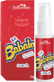 BABALOO ICE PARA GEL COMESTVEL BEIJVEL SEXO ORAL MASSAGEM CORPORAL SENSUAL HOTFLOWERS 15G (CEREJA)