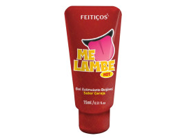 Gel Estimulante Beij�vel Me Lambe Hot - Sabor Cereja 15g - Feiti�os Arom�ticos