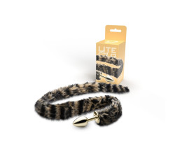 Plug Dourado P com Rabo Longo Lite 6,8 x 3,2cm - Sexy Fantasy