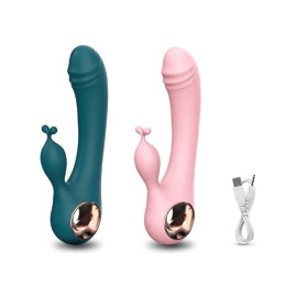 Vibrador Rabbit Recarregvel Com Estimulador Clitoriano Com 10 Modos De Vibrao