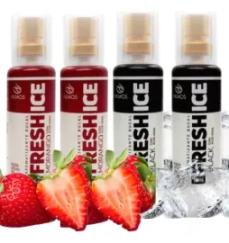 2 Spray Aromatizante Bucal Fresch Ice Morango e Black Atin-inflamatrio da Gengiva e Anticptico