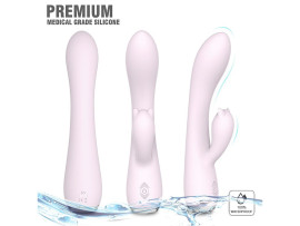 Vibrador com estimulador de Ponto G e clit�ris recarreg�vel Fanny - Importado