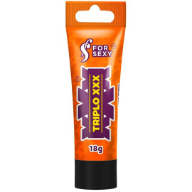 TRIPLO XXX GEL CORPORAL BISNAGA COM TRILPA SENSAO 18G FORSEXY