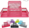 Kit Organizador Porta Caneta Porta Treco Porta Lapis Organizador de Mesa Escritrio Home Office (ROSA)