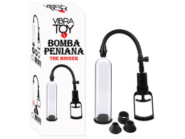 Bomba peniana The Bigger com seringa e 3 an�is (P/M/G) - VibraToy