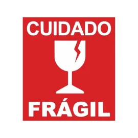20 Adesivos Cuidado Fr�gil 5X5Cm