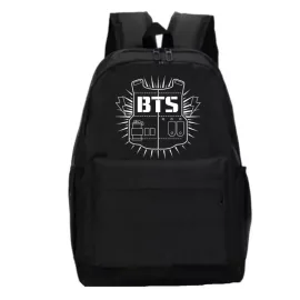 Mochila Escolar/Trabalho Cabe Caderno 10 Matrias e Notebook Kpop BTS