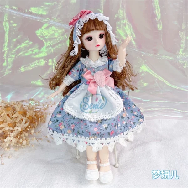 30cm 1/6 BJD Doll Little Girl Cute Dress 21 Boneca Princesa Maquiagem De Beleza Fashion DIY Toy - Imagem 10