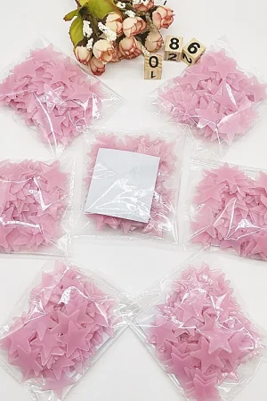 100pcs Arte de parede de adesivo com estrelas luminosas para decoração de quarto infantil