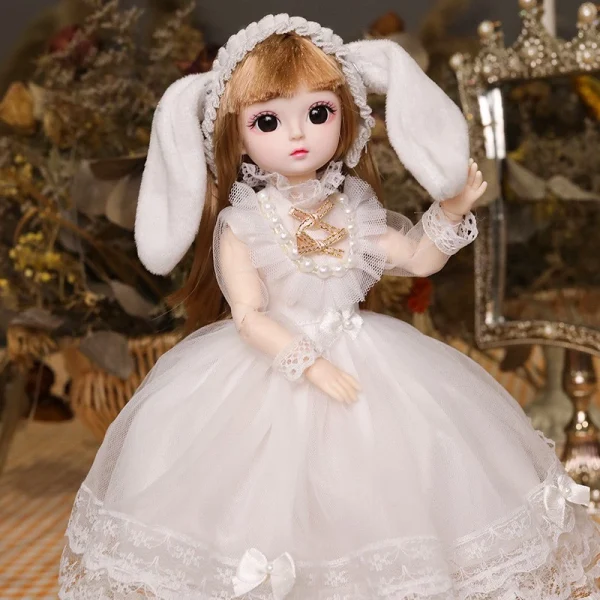 30cm 1/6 BJD Doll Little Girl Cute Dress 21 Boneca Princesa Maquiagem De Beleza Fashion DIY Toy - Imagem 2