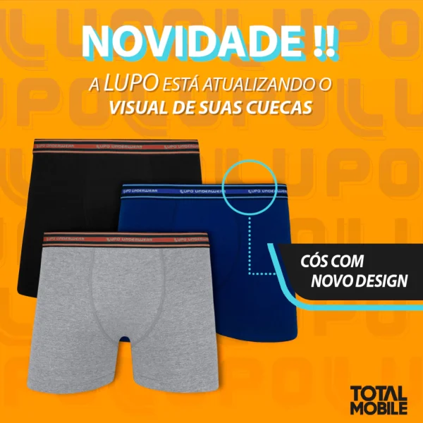 Kit 10 Cuecas Lupo Original Boxer Algodão Box Masculina Cotton Adulto - Imagem 7