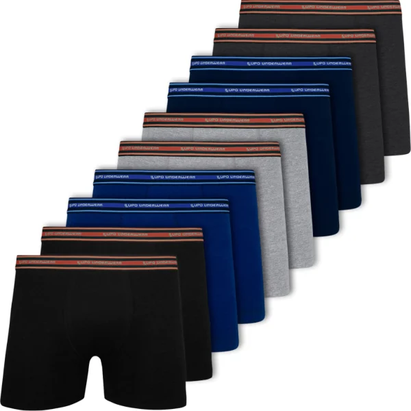 Kit 10 Cuecas Lupo Original Boxer Algodão Box Masculina Cotton Adulto - Imagem 4