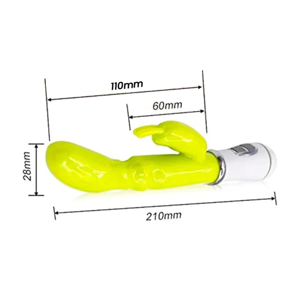 Vibrador RECARREGÁVEL Formato de Coelho Ponto G com Estimulador de Clitoris ZDB-45B - Imagem 9