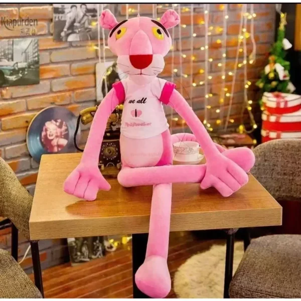 100 cm C/MUSICA Betterway Pantera que Canta De Desenho Animado Cor-De-Rosa Animal Boneca De Pelúcia Recheada Para Crianças - Imagem 3