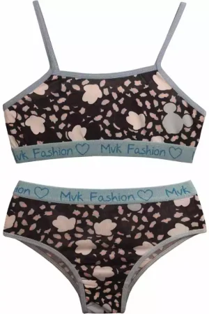 5 Conjuntos Juvenil Lingerie - Moda Infantojuvenil Calcinha e Sutiã Infantil