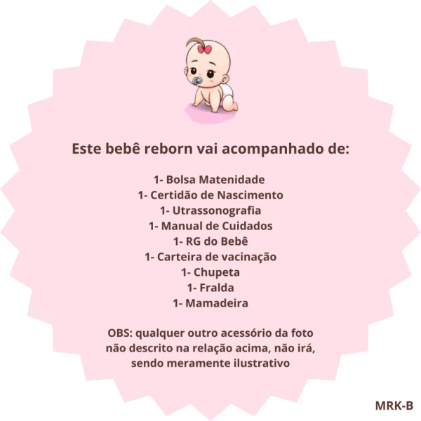 Bebê Reborn Realista Boneca Silicone Pode dar Banho Com Bolsa de Maternidade - Imagem 9