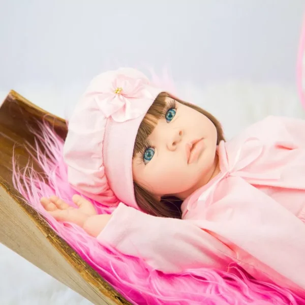 Bebê Reborn Realista Boneca Silicone Pode dar Banho Com Bolsa de Maternidade - Imagem 3