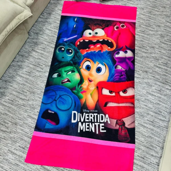 Toalha De Banho E Praia Piscina Infantil Divertidamente - Imagem 5
