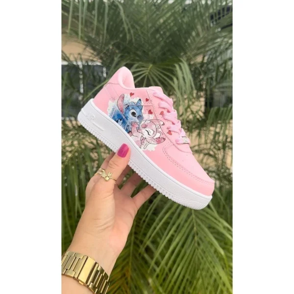 Tênis infantil Stitch Feminino Rosa/ Azul LANÇAMENTO - Imagem 2