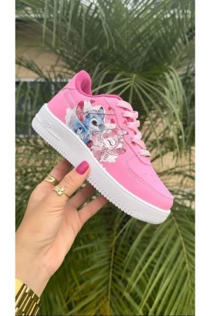 Tênis infantil Stitch Feminino Rosa/ Azul LANÇAMENTO