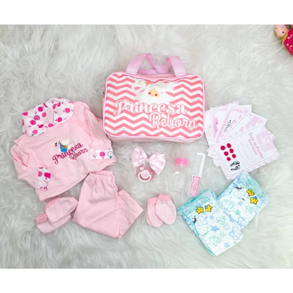 Bebê Reborn Boneca Realista Barata + 21 Itens Com Bolsa - Imagem 6