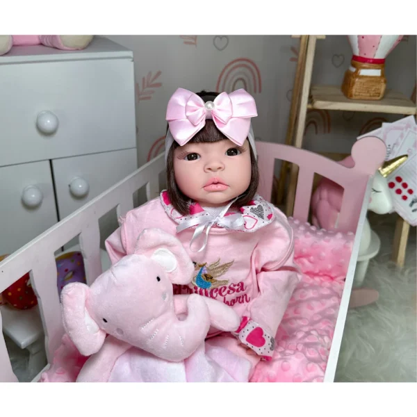 Bebê Reborn Boneca Realista Barata + 21 Itens Com Bolsa - Imagem 4
