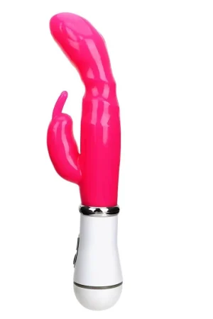 Vibrador RECARREGÁVEL Formato de Coelho Ponto G com Estimulador de Clitoris ZDB-45B