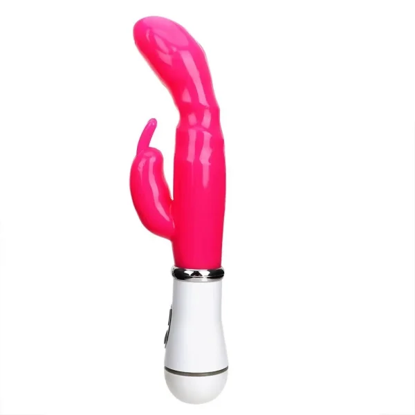 Vibrador RECARREGÁVEL Formato de Coelho Ponto G com Estimulador de Clitoris ZDB-45B