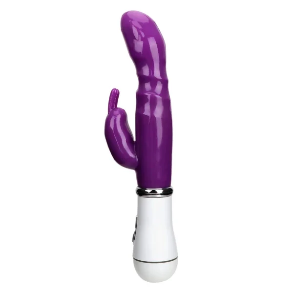 Vibrador RECARREGÁVEL Formato de Coelho Ponto G com Estimulador de Clitoris ZDB-45B - Imagem 2