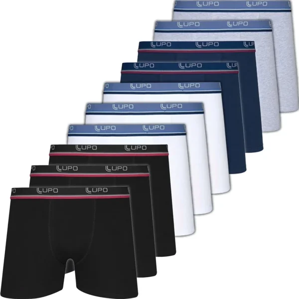 Kit 10 Cuecas Lupo Original Boxer Algodão Box Masculina Cotton Adulto - Imagem 2