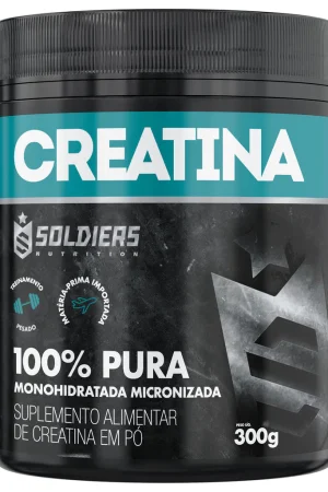 Creatina Monohidratada Pote 300g - 100% Pura Importada - Soldiers Nutrition