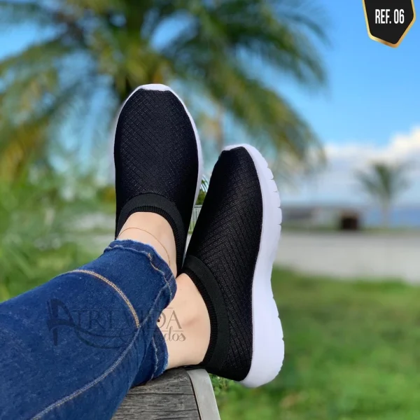 Tênis Meia Feminino Academia Caminhada Trabalho - Imagem 9