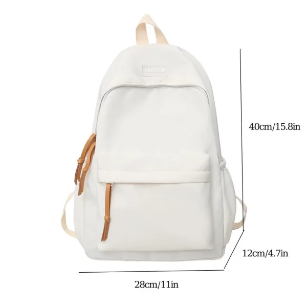 1 PC Academy Style Casual Solid Color Dopamine Nylon Sólido Dopamina Grande Capacidade Saco Fechado Escolar Tote Mochila Feminina Para Escola/Tourismo - Imagem 10