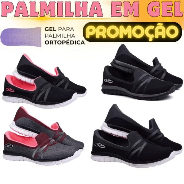 Tênis Sapatilha Ortopédica Palmilha Em Gel Linha Confort Premium - Imagem 8