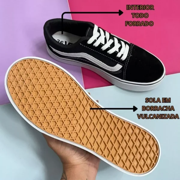 Tênis Masculino Old School Sola De Borracha Super Resistente Do 34 Ao 43 Envio Super Rápido - Imagem 4