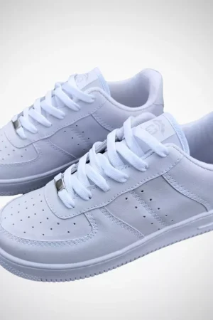 TÊNIS CASUAL ESTILO E CONFORTO UNISSEX BRANCO E PRETO PROMOÇÂO.