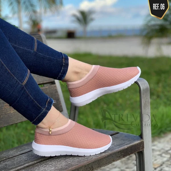 Tênis Meia Feminino Academia Caminhada Trabalho - Imagem 6
