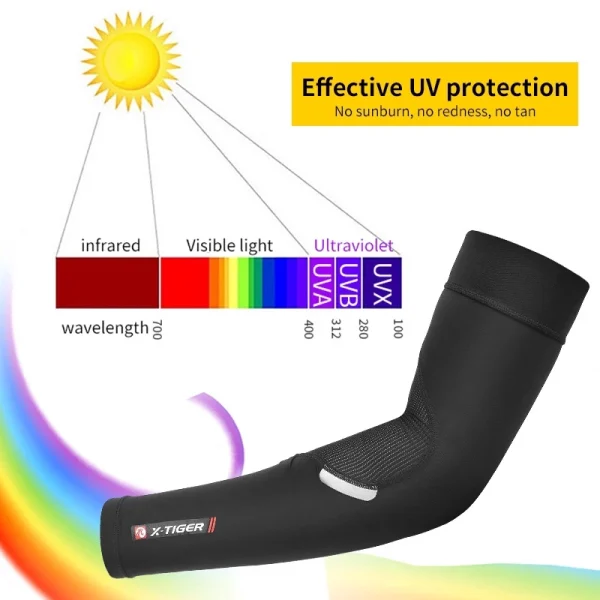 X-TIGER Manga De Gelo Respirável Proteção UV Para Braços Esportivos Ao Ar Livre Cobertura De Mão De Resfriamento Solar Ciclismo - Imagem 5