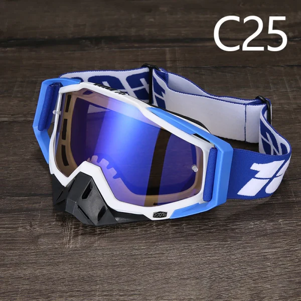 100% 336 óculos de motocross UV400 masculino feminino óculo de capacete esportivo off-road oculos de moto para MTB motocicleta enduro corrida - Imagem 25
