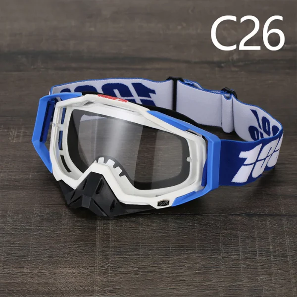 100% 336 óculos de motocross UV400 masculino feminino óculo de capacete esportivo off-road oculos de moto para MTB motocicleta enduro corrida - Imagem 26
