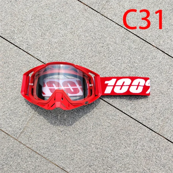 100% 336 óculos de motocross UV400 masculino feminino óculo de capacete esportivo off-road oculos de moto para MTB motocicleta enduro corrida - Imagem 31