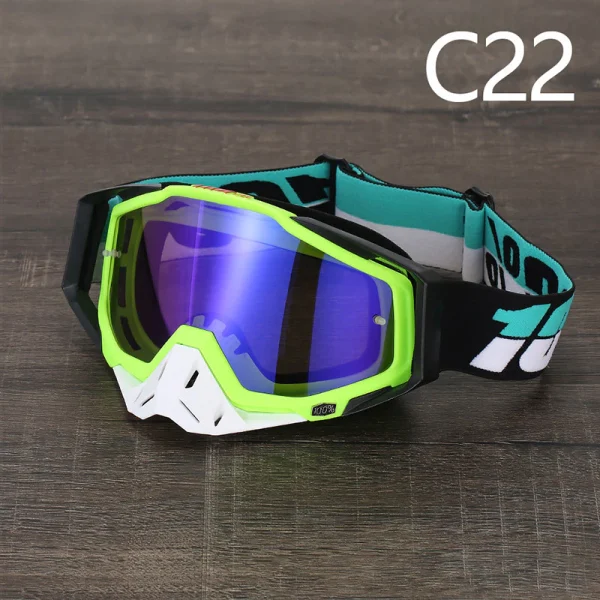 100% 336 óculos de motocross UV400 masculino feminino óculo de capacete esportivo off-road oculos de moto para MTB motocicleta enduro corrida - Imagem 22