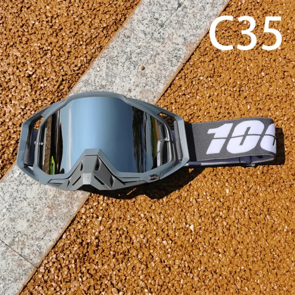100% 336 óculos de motocross UV400 masculino feminino óculo de capacete esportivo off-road oculos de moto para MTB motocicleta enduro corrida - Imagem 35