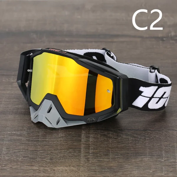 100% 336 óculos de motocross UV400 masculino feminino óculo de capacete esportivo off-road oculos de moto para MTB motocicleta enduro corrida - Imagem 2