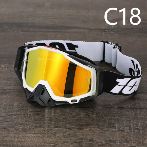 100% 336 óculos de motocross UV400 masculino feminino óculo de capacete esportivo off-road oculos de moto para MTB motocicleta enduro corrida - Imagem 18