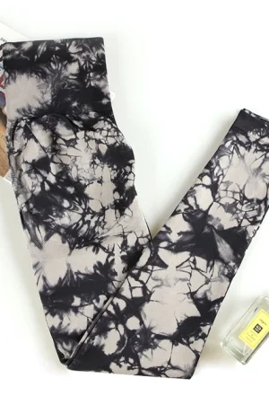 Tie-dye Seamless Legging Women's Fitness Yoga Calça De Feminina Butt Push Up Leggings Exercícios Esportivos
