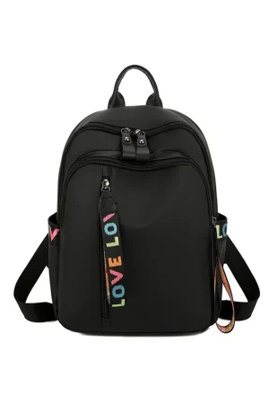1PCS Moda E Casual Tecido De Fibra De Poliéster Sólido De Cor Sólida De Grande Capacidade Mochila Feminina À Prova De Salpicos De Múltiplos Bolsos Para Comutação & Escola Compras
